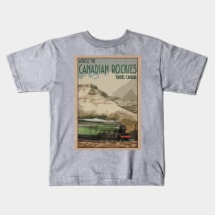 Retro Railway Travel Canada_03 Kids T-Shirt